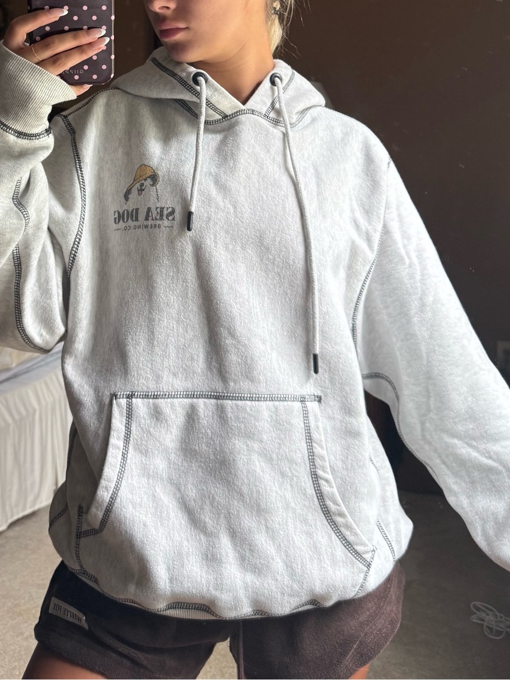 White Pullover Hoodie - Sea Dog Womens Casual Sweatshirt